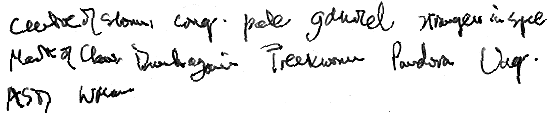 Terrible dark-gig handwriting, guessing some titles!