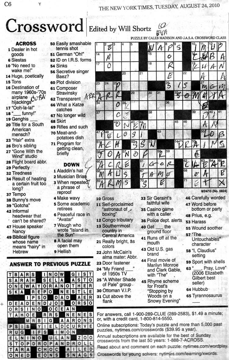 Creating Crosswords for the New York Times - UConn Today
