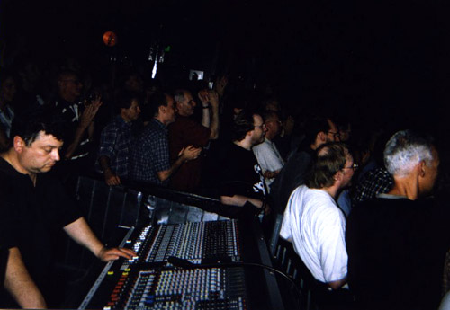 Procol's excellent sound man, Graham Ewins, at the controls