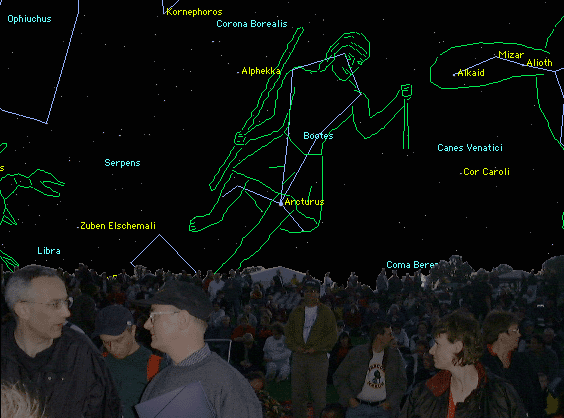 The sky over the audience at Guildford