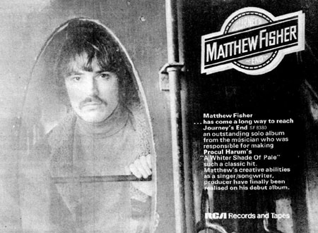 Nice, big ad for Matthew Fisher's album on page 19. Note that his record company can not spell Procol Harum correctly!