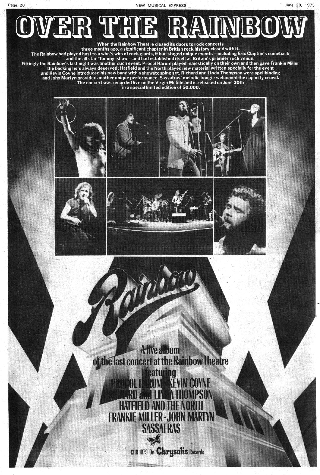 Procol Harum played majestically on their own ...