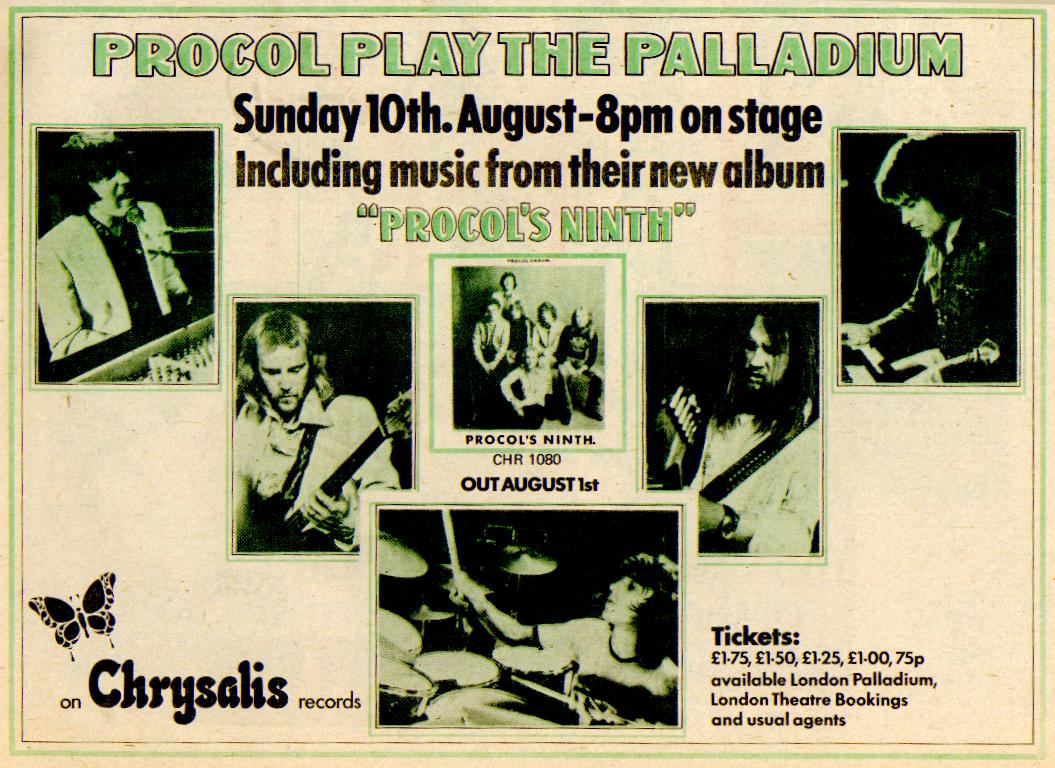 A gigantic advert for 'Procol's Ninth'